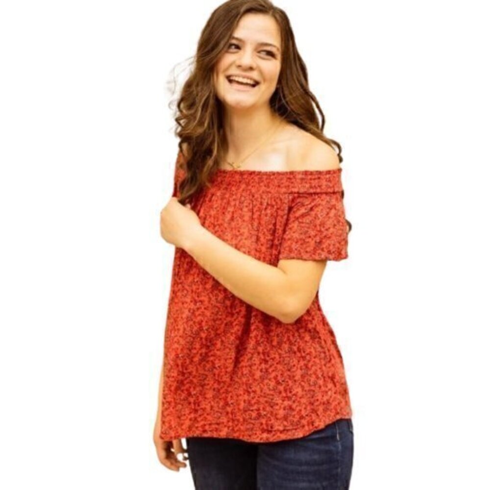 [Old Navy] Floral Off the Shoulder Blouse - Size XL